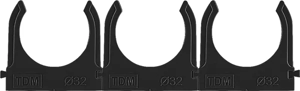 Изображение товара Крепеж-клипса для трубы TDM SQ0405-8114 (25шт, черный)