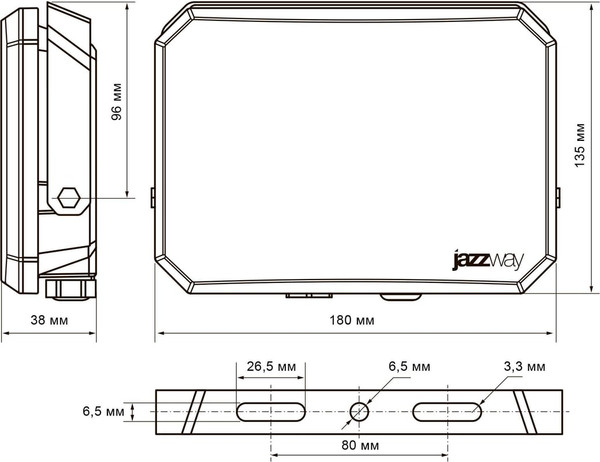 Изображение товара Прожектор JAZZway PFL-SA 100W OPAL 6500K IP65 / 5065932