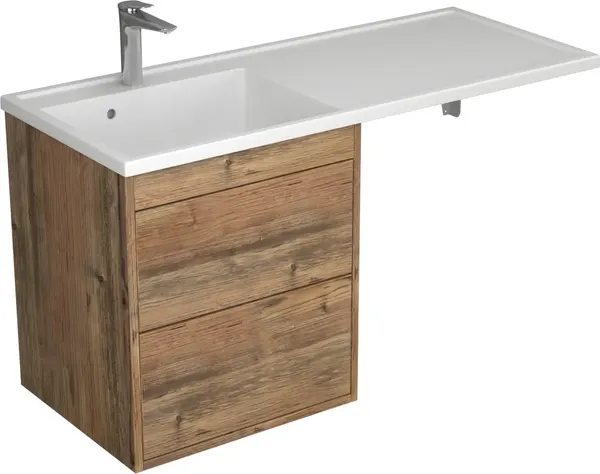 Изображение товара Тумба с умывальником Veneciana Nera 55 с 2-мя ящиками + Paola Magenta 1200 L (пихта)