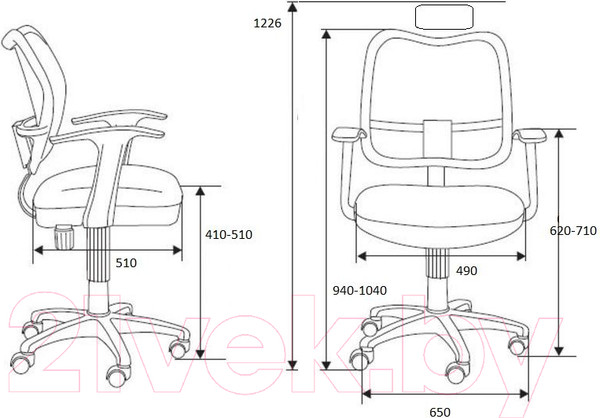 Изображение товара Кресло офисное Norden Inter / CH-180A-OA2016*АК30-63 (хром/черный/серый/вишневый)
