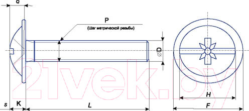 Изображение товара Винт ЕКТ Kombi 61119 (300шт)