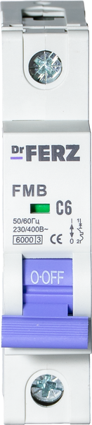 Изображение товара Выключатель автоматический Dr.Ferz FMB-C 6kA 1P 06 C / 21100057FERZ