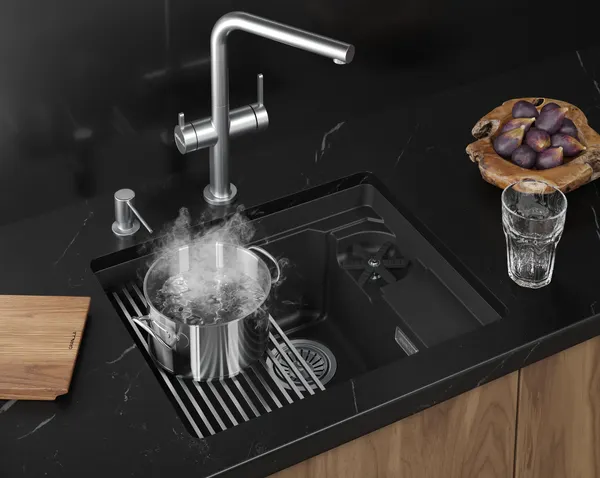 Изображение товара Мойка кухонная GRANULA KS-5505RU (черный)