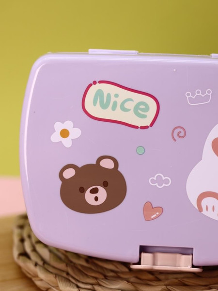 Изображение товара Ланч-бокс ILikeGift Мишка-зайка / 6807-02 (фиолетовый)