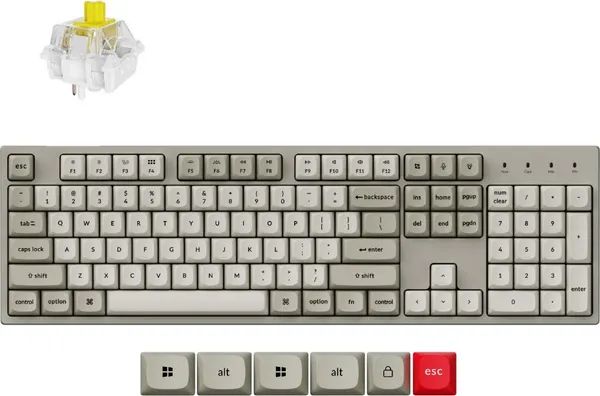 Изображение товара Клавиатура Keychron C2 Pro 8K RGB Banana Switch / C2PX-M4 (ретро)