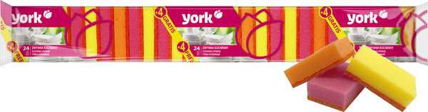 Изображение товара Набор губок для мытья посуды York 030140 (28шт)