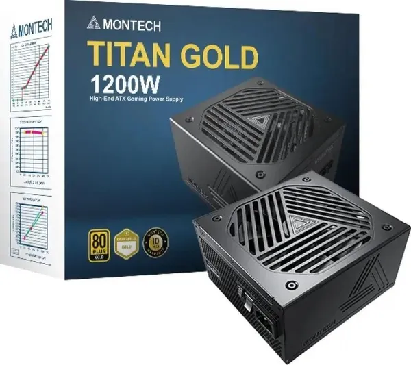 Изображение товара Блок питания для компьютера Montech Titan Gold 1200W / TIS0126