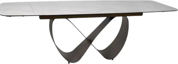 Изображение товара Обеденный стол Signal Infinity 160-240x95 (Ceramic бежевый Taj Mahal/медный)