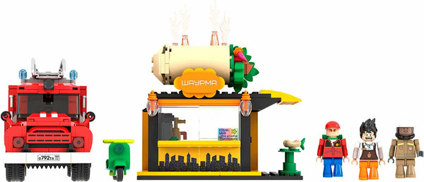 Изображение товара Конструктор Brick Labs Пожар в кафе Шаурма на Бриковой / AB-1316