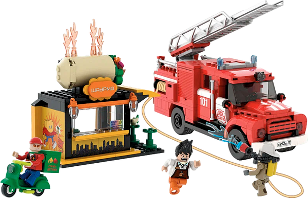 Изображение товара Конструктор Brick Labs Пожар в кафе Шаурма на Бриковой / AB-1316