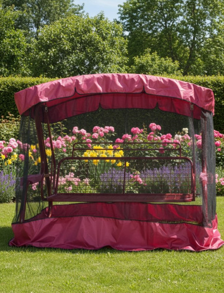 Изображение товара Москитная сетка для садовых качелей МебельСад АМС эконом 220x145 / 018.276 (бордовый волан)