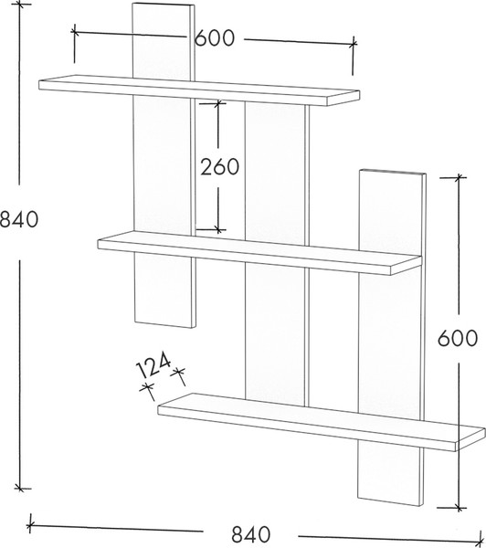 Изображение товара Полка Артём-Мебель Сангай СН-129.07 (кашемир)