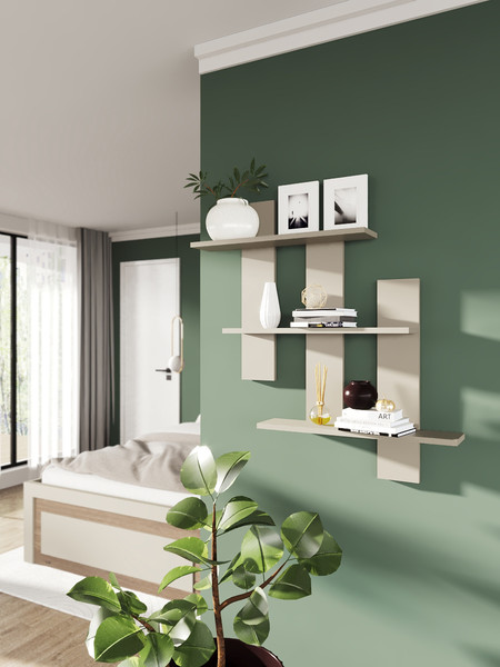 Изображение товара Полка Артём-Мебель Сангай СН-129.07 (кашемир)