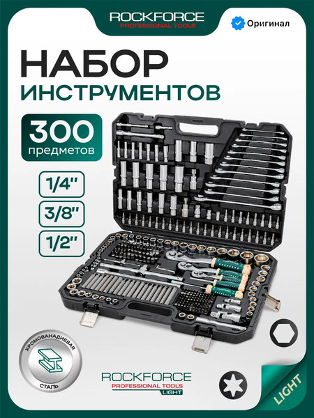 Изображение товара Универсальный набор инструментов RockForce RF LIGHT-43001-5 (59641)