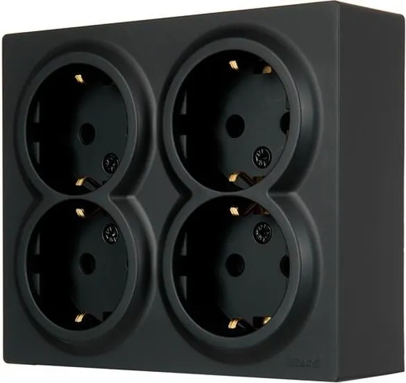 Изображение товара Розетка Lezard 752-4200-127BDP (черный бархат)