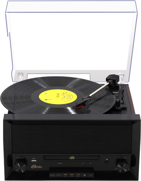 Изображение товара Проигрыватель виниловых пластинок Ritmix LP-400B (коричневый)