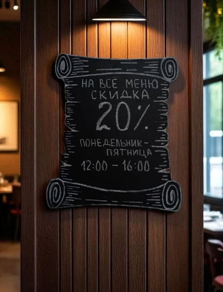 Изображение товара Меловая доска KraftHouse Свиток 53x44x2см / 2046720061417