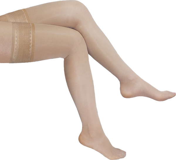Изображение товара Чулки компрессионные Польза 4002 выше колена 2 кл.к. тонкие (р.2 (S), рост2, бежевый)