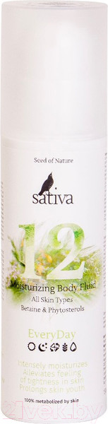 Изображение товара Крем для тела Sativa №12 флюид увлажняющий (150мл)