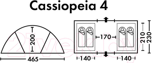 Изображение товара Палатка FHM Cassiopeia 4 (синий/серый)