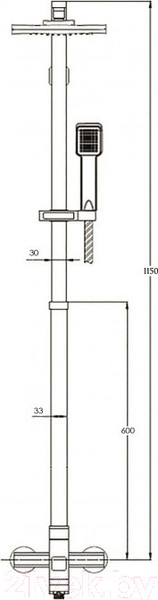 Изображение товара Душевая система со смесителем G.Lauf NEB16-A123