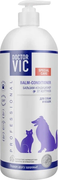 Изображение товара Бальзам для животных Doctor VIC От колтунов для собак и кошек (1000мл)