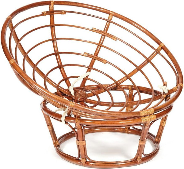 Изображение товара Кресло садовое Tetchair Papasan 23/01 W с подушкой 125 (пекан орех/флок олива 23)
