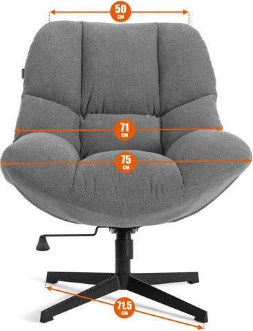 Изображение товара Кресло мягкое Tetchair Relax с пуфом велюр/букле (светло-серый)