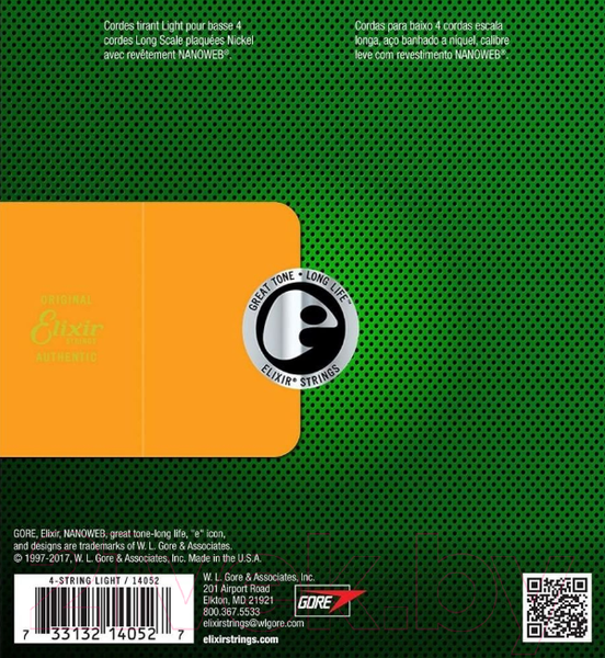 Изображение товара Струны для бас-гитары Elixir Strings 14077 45-105 4-Strings