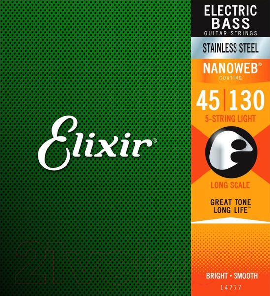 Изображение товара Струны для бас-гитары Elixir Strings 14777 45-130 5-Strings