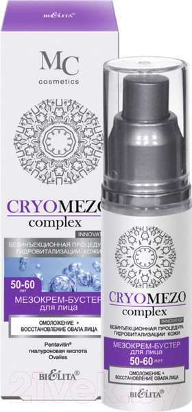 Изображение товара Крем для лица Belita CryoMezoComplex омоложение+восстановление овала лица 50-60 лет (50мл)