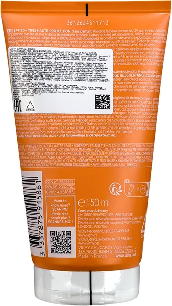 Изображение товара Молочко солнцезащитное Vichy Capital Soleil для лица и тела с SPF 50+ (150мл)