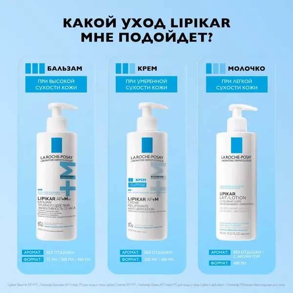 Изображение товара Бальзам для тела La Roche-Posay Lipikar AP+MAX для тела и лица для сухой кожи, склонной к атопии (75мл)