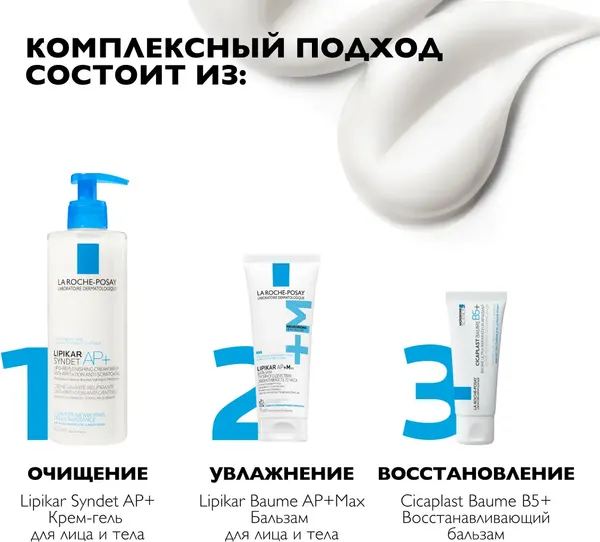 Изображение товара Бальзам для тела La Roche-Posay Lipikar AP+MAX для тела и лица для сухой кожи, склонной к атопии (75мл)