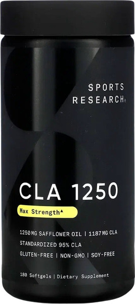 Изображение товара Пищевая добавка Sports Research CLA Conjugated Linoleic Acid 1250мг (180 капсул)