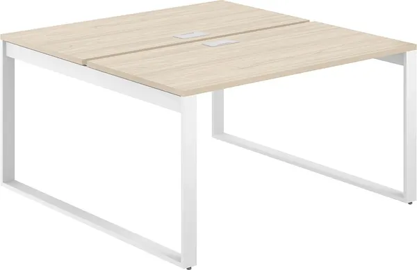 Комплект письменных столов Norden 160х123.8х75 / AG.133.AR.L.72.WH (белый/серебристый/акация равелло) — фото 3