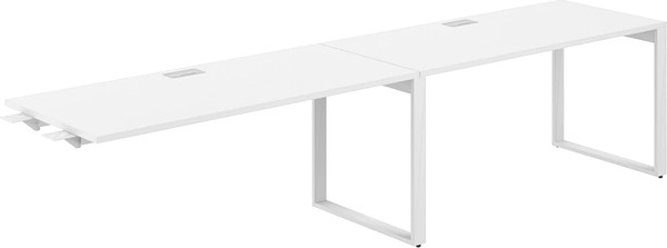 Комплект столов модульных Norden 320х70х75 / AG.196.WH.L.72.WH (белый/серебристый/белый) — фото 3