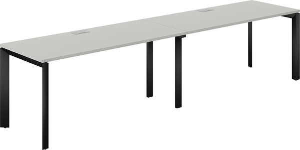 Комплект письменных столов Norden 320х70х75 / PR.228.SH.P59.BL (черный/серый бархат) — фото 3