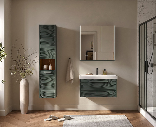 Изображение товара Тумба с умывальником EQUIL Gleam 80.1Y / tpGLEAM80.1Y-34 + Volna Prime 80 (подвесная)