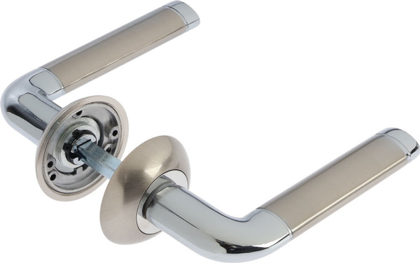 Изображение товара Ручка дверная Lockland 10449623 (сатиновый никель/хром)