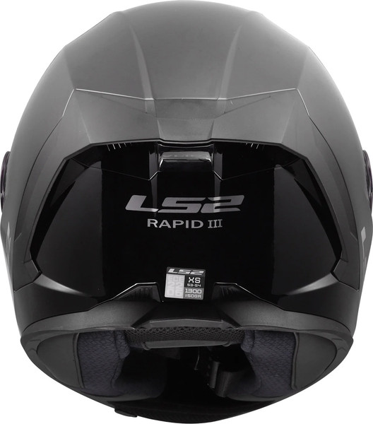 Изображение товара Мотошлем LS2 FF820 Rapid III Solid (XL, черный глянцевый)