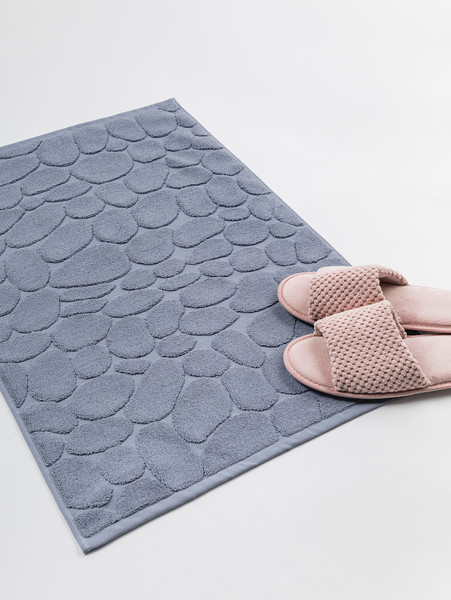 Изображение товара Полотенце ВАСИЛИСА Махровое Камешки 50х70 (серо-синий)