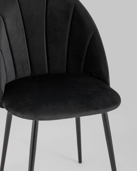Изображение товара Стул Stool Group Логан SN LV-121-H75-01-01 (велюр черный)