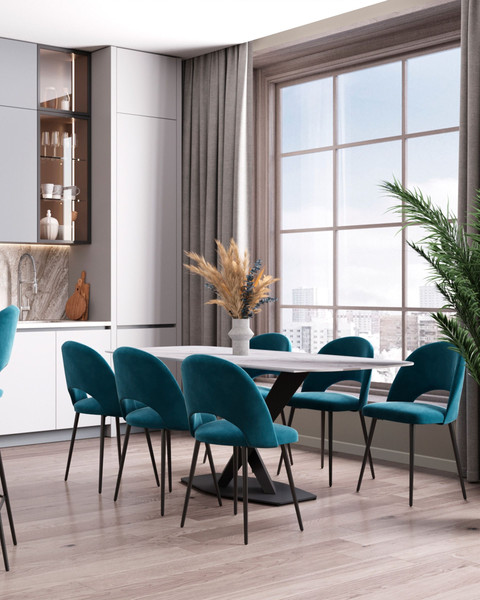 Изображение товара Стул Stool Group Меган SN LV-122-H58-01-01 (велюр пыльно-синий)