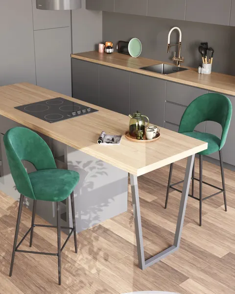 Изображение товара Стул Stool Group Меган SN LV-122-H30-01B-01 (велюр зеленый)
