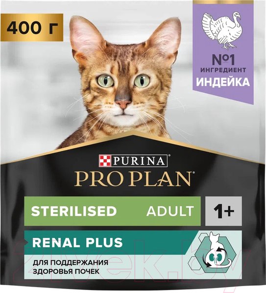 Изображение товара Сухой корм для кошек Pro Plan Sterilised с индейкой (400г)