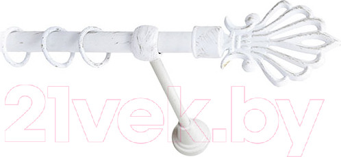 Изображение товара Карниз для штор Lm Decor Веер 006 1р гладкий (белое золото, 3м)