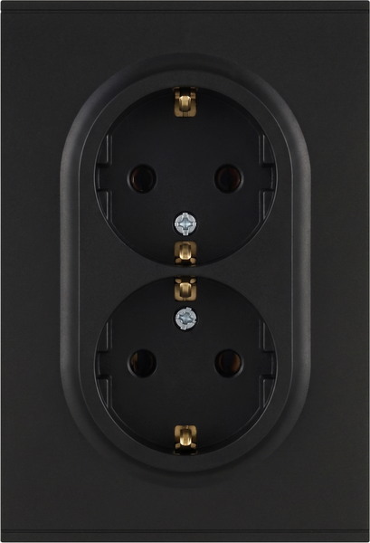 Розетка ЭРА Arktik 16-2104-05 2X2P+E Schuko 16А-250В / Б0070448 (антрацит) — фото 3