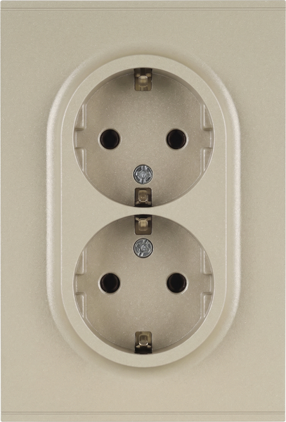 Розетка ЭРА Arktik 16-2105-04 2X2P+E Schuko 16А-250В / Б0070457 (шампань) — фото 3