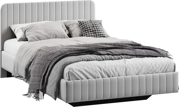 Изображение товара Полуторная кровать ТриЯ Шелли 1200 Тип 1  (велюр Confetti Silver)